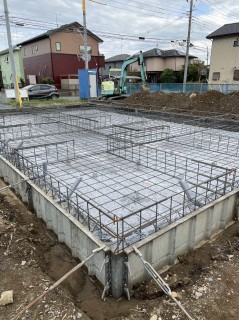 田山建設モデルハウス 基礎配筋検査